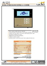 Ude AV-220 Quick Start Manual предпросмотр