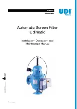 Preview for 1 page of UDI filters UdiMatic 785196 Installation, Operation And Maintenance Manual