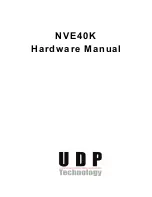 Preview for 1 page of UDP Technology NVE40K Hardware Manual