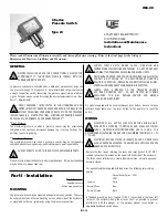 UE 6 Series Installation And Maintenance Instructions предпросмотр