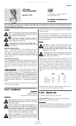 Предварительный просмотр 1 страницы UE B117 Installation And Maintenance  Instruction