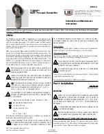 Предварительный просмотр 1 страницы UE TX200H Installation And Maintenance Instructions Manual