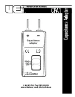 Preview for 1 page of UEi CPA1 Instruction Manual