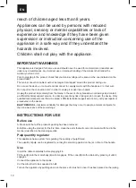 Preview for 10 page of UFESA Activa EX4942 Instruction Manual