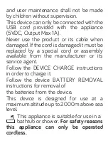 Preview for 14 page of UFESA AR3050 metal Instruction Manual