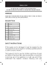 Preview for 11 page of UFESA Avantis optima CG7232 Instruction Manual