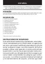 Предварительный просмотр 3 страницы UFESA Bellagio Bianca Instruction Manual