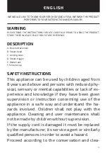 Preview for 13 page of UFESA Black Mist Instruction Manual