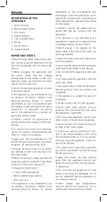 Предварительный просмотр 6 страницы UFESA BV4610 Operating Instructions Manual