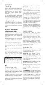 Предварительный просмотр 7 страницы UFESA BV4610 Operating Instructions Manual