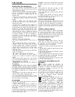 Предварительный просмотр 7 страницы UFESA CG7213 Operating Instructions Manual