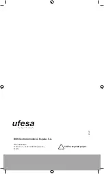 Preview for 22 page of UFESA CKBD24 Operating Instructions Manual