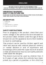 Preview for 13 page of UFESA FLEXY-HEAT EP Instruction Manual