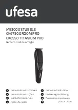 UFESA MB3000 STUBBLE Instruction Manual предпросмотр