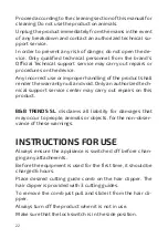 Preview for 22 page of UFESA PERFECT FADE Instruction Manual