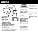 Preview for 2 page of UFESA RP-7494 Operating Instructions Manual
