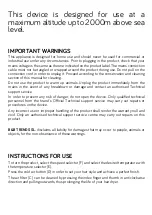 Предварительный просмотр 13 страницы UFESA SC8400 AirPro Instruction Manual