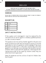 Предварительный просмотр 11 страницы UFESA SW7862 WHITE DUET Instruction Manual