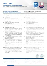 UFi FRF1 Maintenance Instructions Manual preview