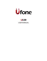 Ufone U509 User Manual preview