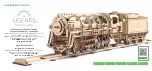 UGEARS Locomotive with Tender Assembly Instructions Manual предпросмотр