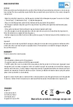 Preview for 3 page of Ugo Marapi SL130 User Manual