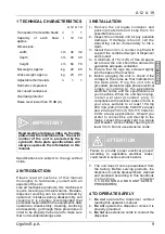 Предварительный просмотр 9 страницы Ugolini A1 Series Operator'S Manual