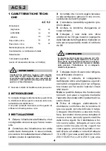 Preview for 4 page of Ugolini AC 5.2 Operator'S Manual