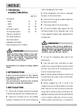 Preview for 6 page of Ugolini AC 5.2 Operator'S Manual