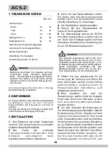 Preview for 10 page of Ugolini AC 5.2 Operator'S Manual