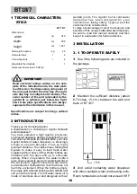 Preview for 10 page of Ugolini BT 18/7 Operator'S Manual