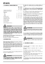 Предварительный просмотр 4 страницы Ugolini MT mini UL Series Operator'S Manual