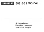 uher sg 561 royal Operating Instructions Manual preview