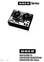 uher VARIOCORD 23 Service Manual preview