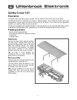 Preview for 1 page of Uhlenbrock Electronik Gantry Crane 1:87 User Manual