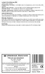 Preview for 4 page of Uhlenbrock Elektronik 75 420 User Manual