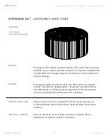 Preview for 1 page of uhuru STOOLEN Assembly And Care