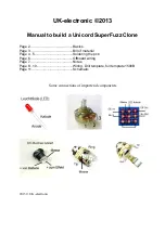 UK-electronic Unicord SuperFuzz Clone Build Manual preview