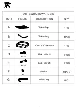 Preview for 2 page of ULAX FURNITURE 970144 Manual