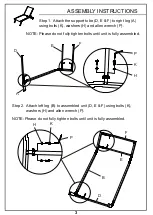 Preview for 3 page of ULAX FURNITURE Chaise Lounge Assembly Instructions Manual