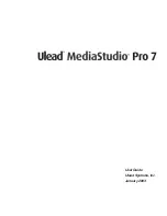 Preview for 1 page of Ulead MEDIASTUDIO PRO 7 User Manual