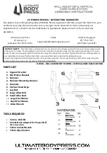 ULTIMATE BODY PRESS DSVKR Assembly Instructions preview