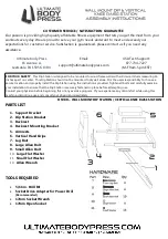 Preview for 1 page of ULTIMATE BODY PRESS DSVKR Assembly Instructions