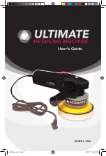 Ultimate Products Detailing Machine 1000 User Manual preview