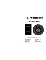 Preview for 1 page of Ultimate Sound KW1200 Installation And Operation Manual