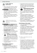 Предварительный просмотр 8 страницы ULTIMATE SPEED 383687 2110 Operation And Safety Notes