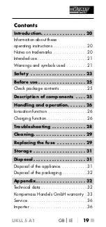 Preview for 22 page of ULTIMATE SPEED UKLL 5 A1 Operating Instructions Manual