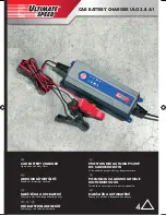 Preview for 1 page of ULTIMATE SPEED ULG 3.8 A1 BATTERY CHARGER Operation And Safety Notes