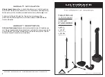 Ultimate Support Live Mic Stand Series Product Manual preview