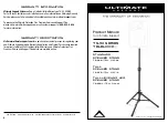 Preview for 1 page of Ultimate Support TELELOCK TS-90 Series Product Manual